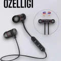  Kablosuz Sport Mıknatıslı Mikrofonlu Kulak İçi Kulaklık