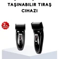 BUĞZ Kablosuz Tıraş Makinesi Çift Başlıklı Kuru Tıraş Folyo Başlık Şarj Göstergeli