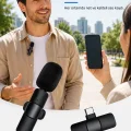 BUĞZ Kablosuz Yaka Mikrofonu USB-C Lightning Uyumlu Tak Çalıştır Telefon Video Ses Kayıt Seti