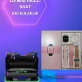 BUĞZ Kadınlara Özel Bileklik Hediyeli Akıllı Saat ve Dijital Göstergeli ANC Özellikli Bluetooth Kulaklık