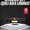  Kafa Lambası Çalışma Işığı Süper Parlak Mıknatıslı Lityum Lion Pilli