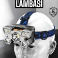 BUĞZ Kafa Lambası Hafif ve Esnek Çift Anahtarlı Far Led Işık