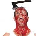 BUĞZ Kafaya Saplanmış Halloween Kanlı Balta Şaka Tacı