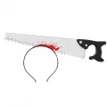 BUĞZ Kafaya Saplanmış Halloween Kanlı Testere Şaka Tacı Bx40