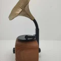 BUĞZ Kahverengi Nostaljik Tasarımlı Mini Bluetooth Radyo ve Hoparlör, Klasik Gramafon Görünümlü