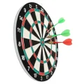 BUĞZ Kaliteli Ahşap 15 İnç Dart Tahtası Kolay Montajlı 4 Ok