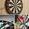 BUĞZ Kaliteli Ahşap Dart Tahtası 12 İnç 4 Adet Metal İğne Uçlu Ok