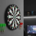 BUĞZ Kaliteli Ahşap Dart Tahtası 12 İnç  4 Dart Ok Seti
