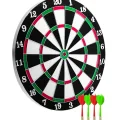 BUĞZ Kaliteli Ahşap Dart Tahtası 12 İnç  4 Dart Ok Seti