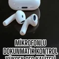 BUĞZ Kaliteli Ucuz İOS ve Android Uyumlu TWS Bluetooth Kulaklık ANC Özelliği - BUĞZ