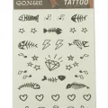 BUĞZ Kalp Balık Tattoo Dövme Sticker
