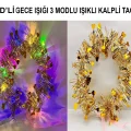 BUĞZ Kalp Püsküllü 3 Modlu LED Işıklı Taç Altın Renk