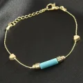 BUĞZ Kalp Turkuaz Taşlı Bileklik