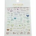 BUĞZ Kalp Yazılı Tattoo Dövme Sticker