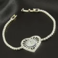 BUĞZ Kalp Zirkon Taşlı Çocuk Bileklik 16 cm