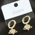 BUĞZ Kalp Zirkon Taşlı Küpe