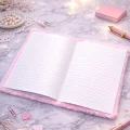 BUĞZ Kalpli Pembe Peluş Defter