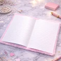 BUĞZ Kalpli Pembe Peluş Defter