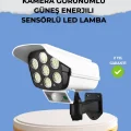 BUĞZ Kamera Görünümlü Solar LED Lamba Hareket Sensörlü Uzaktan Kumandalı Bahçe Duvar Aydınlatması