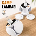 BUĞZ Kamp Lambası Işıldak Beyaz Işık Güneş Enerjili Solar Aydınlatma 5 Kanatlı Katlanabilir