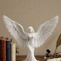 BUĞZ Kanatlı Melek Figürü 3D Baskı Dekoratif Heykel Biblo Ev Ofis Aksesuarı