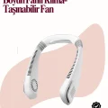 BUĞZ Kanatsız Boyun Tipi Fan | Giyilebilir Serinletici, Düşük Sesli, Hafif ABS Gövde, USB Şarj Edilebilir