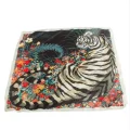 BUĞZ Kaplan Desenli Zr Saten Fular 50*50 cm