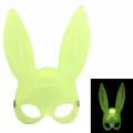 BUĞZ Karanlıkta Parlayan Fosforlu Tavşan Maskesi – Glow Bunny Masquerade Maske (32x22 Cm)