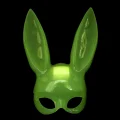 BUĞZ Karanlıkta Parlayan Fosforlu Tavşan Maskesi – Glow Bunny Masquerade Maske (32x22 Cm)