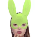 BUĞZ Karanlıkta Yanan Glow Floresan Tavşan Maskesi
