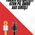  Karaoke Mikrofon Dahili Hoparlörlü Sd-usb-aux Girişli Bluetooth Hoparlör