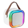 BUĞZ Karaoke Mikrofonlu Beyaz Bluetooth Hoparlör, Taşınabilir Müzik ve Eğlence Sistemi