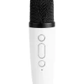 BUĞZ Karaoke Mikrofonlu Beyaz Bluetooth Hoparlör, Taşınabilir Müzik ve Eğlence Sistemi