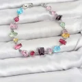 BUĞZ Karışık Renk Kristal Taşlı Kesimli Gold Renk Gema Kadın Bileklik