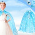  Karlar Ülkesi Elsa Frozen Mavi Pelerin – 80 cm Çocuk Pelerini