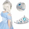 BUĞZ Karlar Ülkesi Elsa Mavi Kalpli Taç Ve Mavi Asa Seti Çocuk Boy