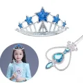 BUĞZ Karlar Ülkesi Elsa Yıldız Mavi Taç ve Asa Seti