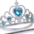 BUĞZ Karlar Ülkesi Mavi Kalpli Taşlı Elsa Tacı