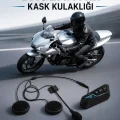 BUĞZ Kask Kulaklığı Motosiklet Intercom Interkom Dinleme Konuşma Özellikli Su Geçirmez
