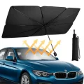 BUĞZ Katlanabilir Araba Ön Cam Güneşlik Şemsiye 140x79 cm UV Koruyucu Oto Gölgelik 1 Adet