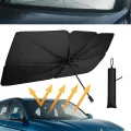 BUĞZ Katlanabilir Araba Ön Cam Güneşlik Şemsiye 140x79 cm UV Koruyucu Oto Gölgelik 1 Adet
