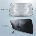 BUĞZ Katlanabilir Araba Ön Cam Güneşlik Şemsiye 140x79 cm UV Koruyucu Oto Gölgelik 1 Adet