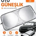 BUĞZ Katlanabilir Araç Ön Cam Güneşliği 150x70cm Isı ve Işık Yalıtımlı Yazlık Aksesuar