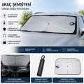 BUĞZ Katlanabilir Araç Ön Cam Güneşlik Şemsiyesi UV Korumalı Otomobil Aksesuarı Taşınabilir
