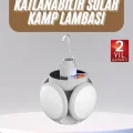 BUĞZ Katlanabilir Askılı Kamp Lambası 5 Kanatlı Pratik Güneş Enerjili