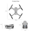 BUĞZ Katlanabilir Çift Kameralı Wifi Bağlantılı Drone, Uzaktan Kumanda ve Akıllı Telefon Kontrolü, Siyah