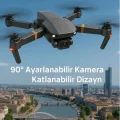 BUĞZ Katlanabilir HD Kameralı Drone, 500-1000 Metre Uçuş Mesafeli ve Ekstra Bataryalı