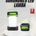 BUĞZ Katlanabilir Kamp Lambası Akordiyon Lamba Şarjlı 3 Kademeli Solar