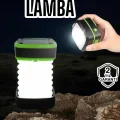 BUĞZ Katlanabilir Kamp Lambası Solar Fener Görünümlü 3 Kademeli Şarjlı