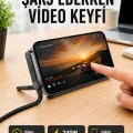 BUĞZ Katlanabilir Telefon Standlı 240W Type-C Hızlı Şarj Kablosu